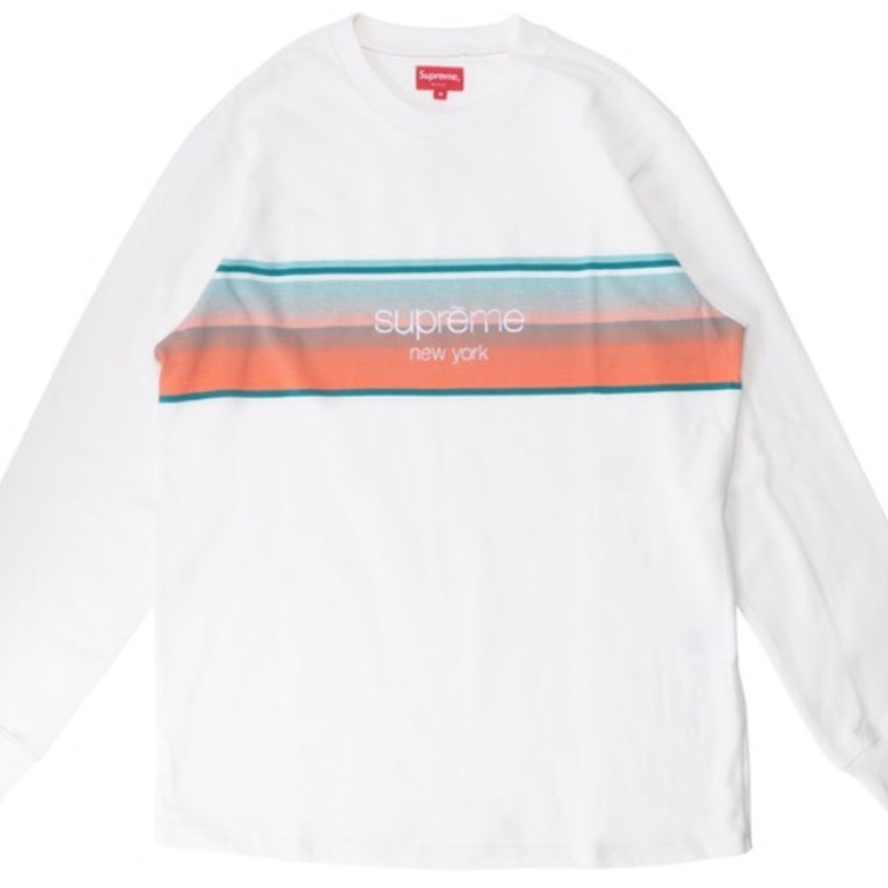 SS18 Supreme Shadow Stripe Long Sleeve